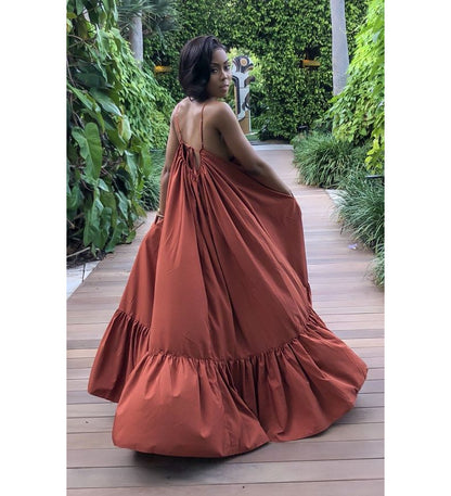 Sexy Strapless Sleeveless Long Flowy Maxi Dress for Women - Maternity Beach Dress - Plus Size Clothing