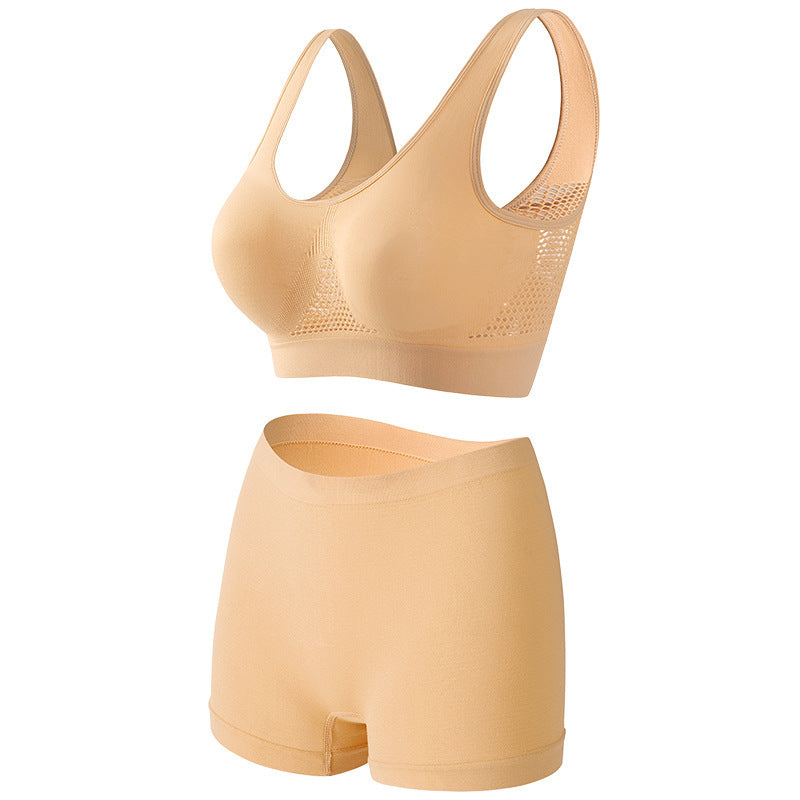 Plus Size Seamless Sports Bra Set