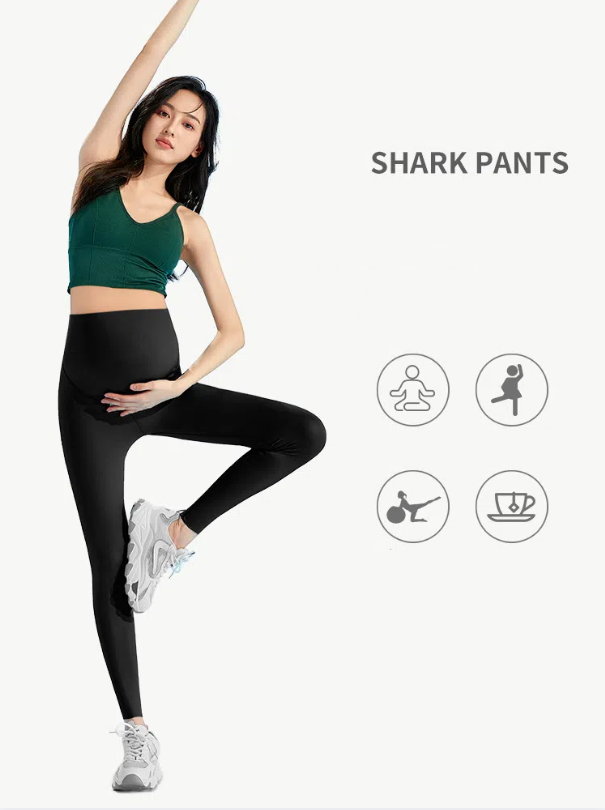 Plus Size Maternity Seamless Yoga Pants