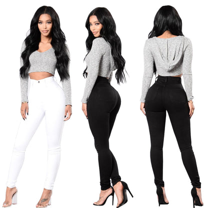 Plus Size High Waist Stretch Skinny Jeans Hip Lifting