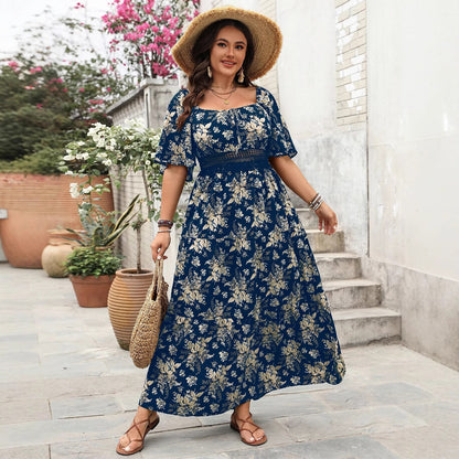 plus-size-vintage-square-neck-dress