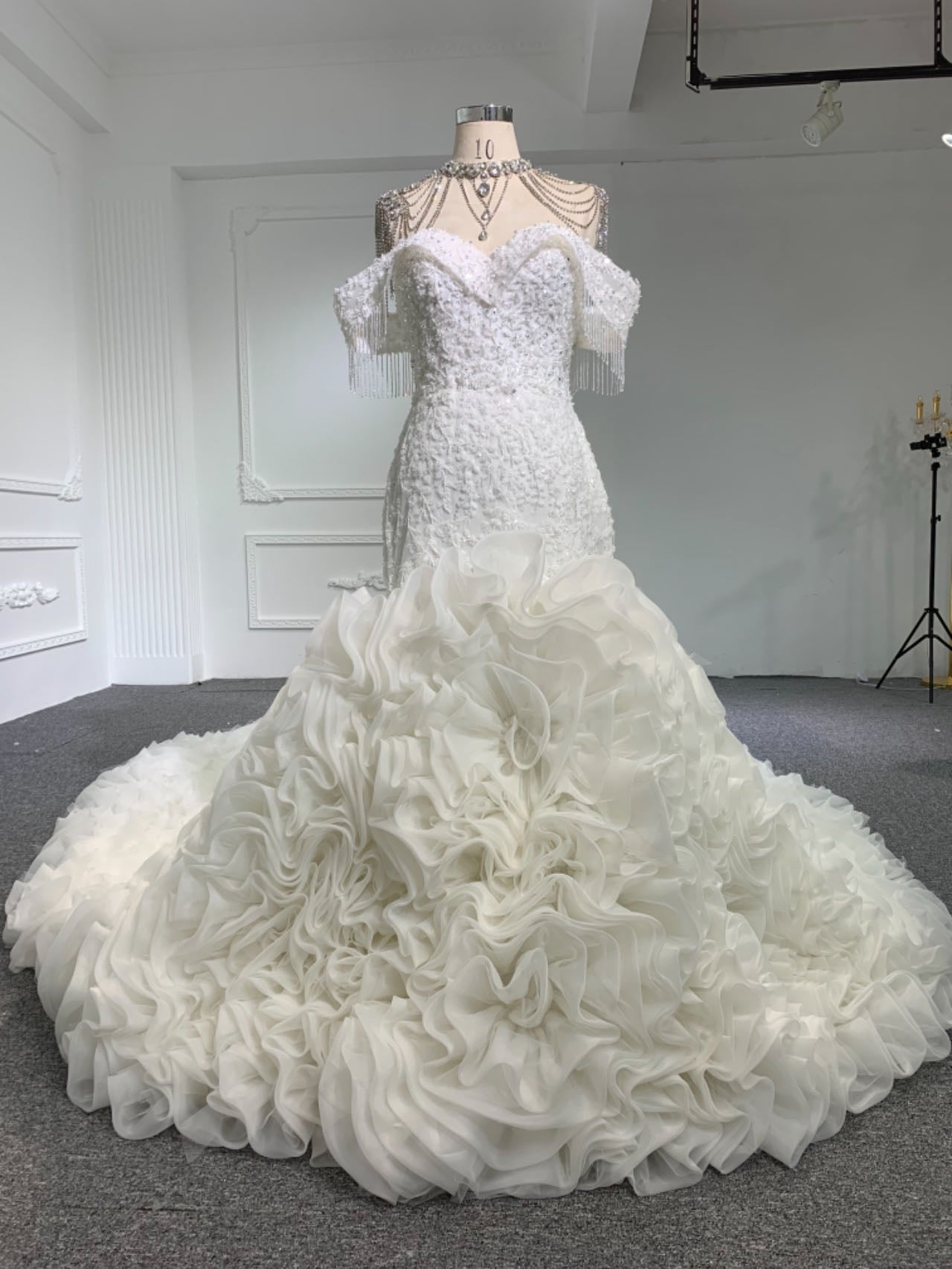 Plus Size Luxury Mermaid Wedding Dress
