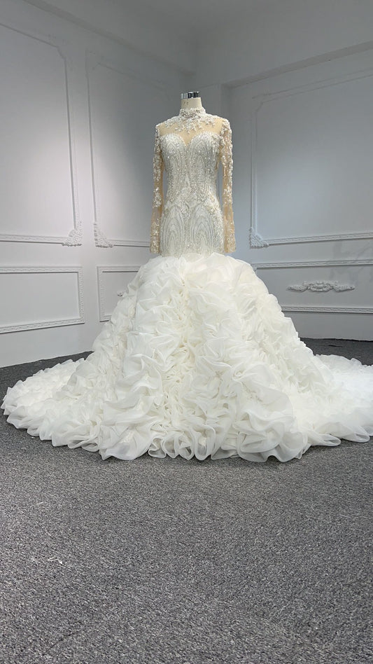 Plus Size Luxury Mermaid Wedding Dress