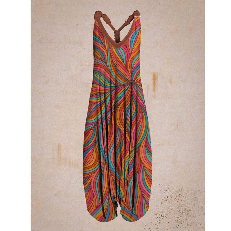Plus Size Wide-Leg Suspender Jumpsuit