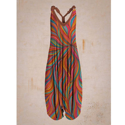 Plus Size Wide-Leg Suspender Jumpsuit