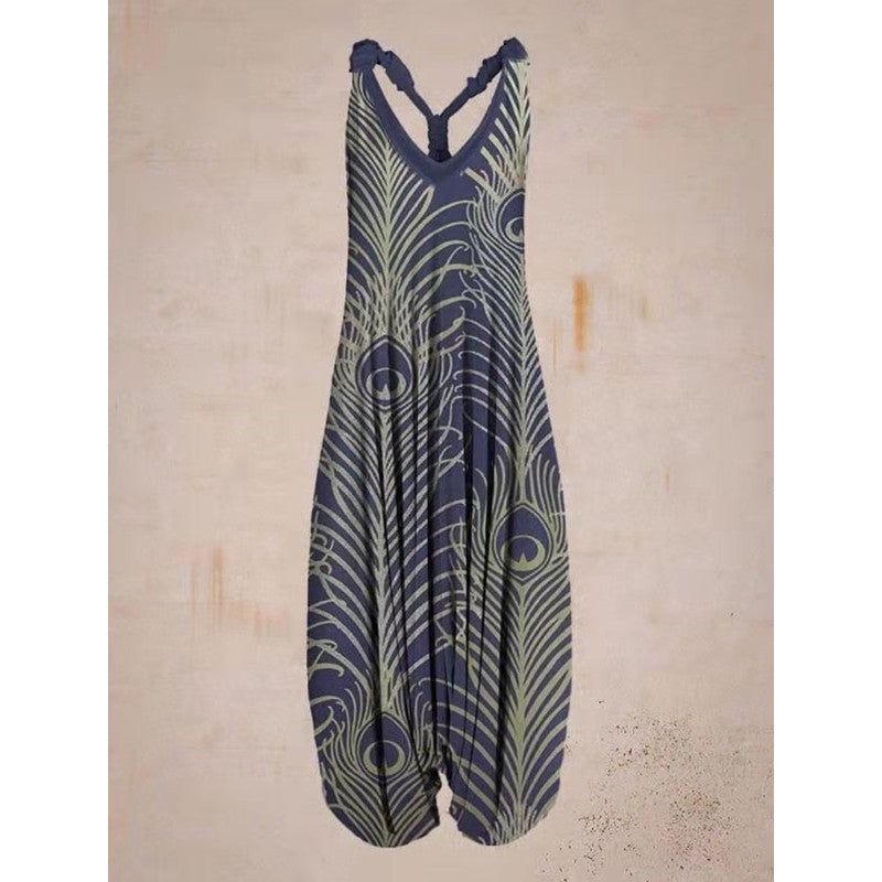 Plus Size Wide-Leg Suspender Jumpsuit