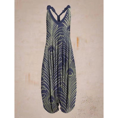 Plus Size Wide-Leg Suspender Jumpsuit
