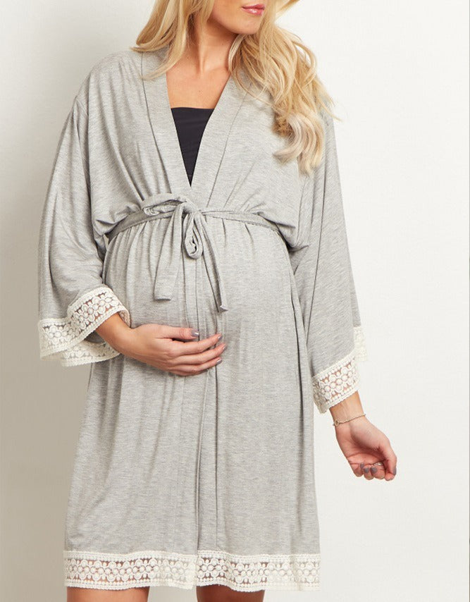 Plus Size Lace Cardigan with 3/4 Sleeves