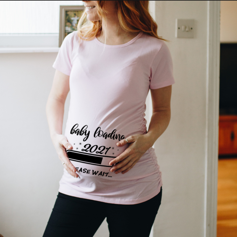 Plus Size Baby Loading Maternity T Shirt