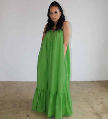 Sexy Strapless Sleeveless Long Flowy Maxi Dress for Women - Maternity Beach Dress - Plus Size Clothing