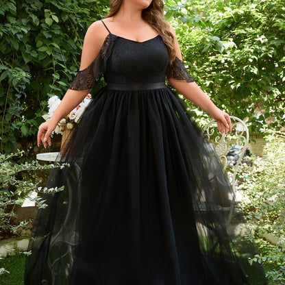 Plus Size Cold Shoulder Wedding Dress - Plus Size XL-4XL - View 8