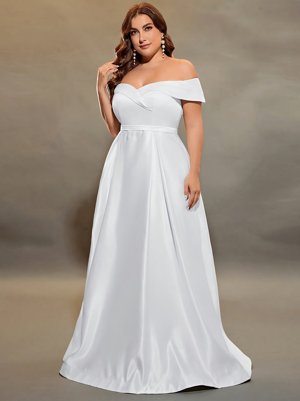 Timeless Satin Off-Shoulder Elegance