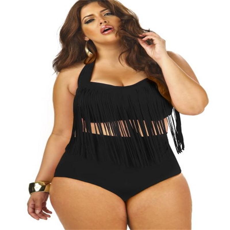 Plus Size Fringe Bikini Swimwear Set