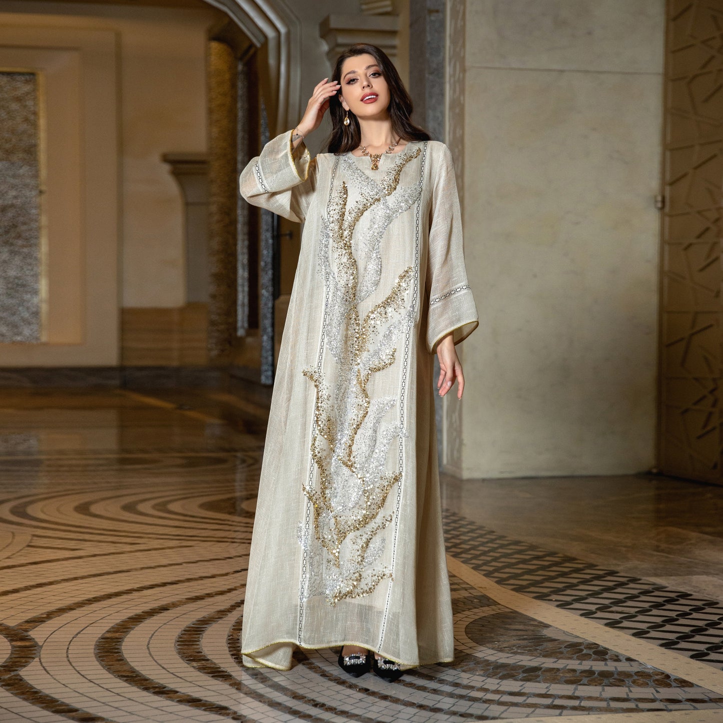 Plus Size Casual Geometric Knit Dress