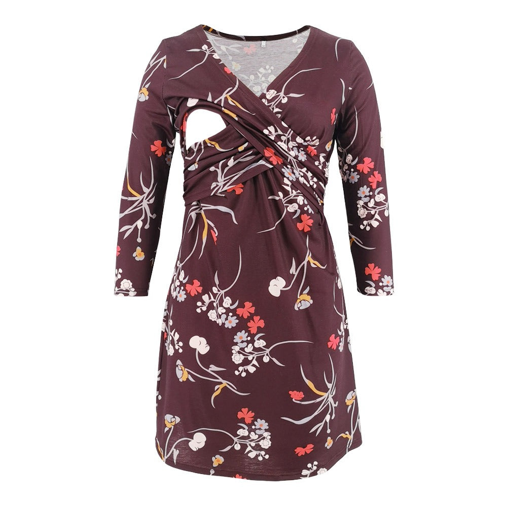 Plus Size Maternity Breastfeeding Dress