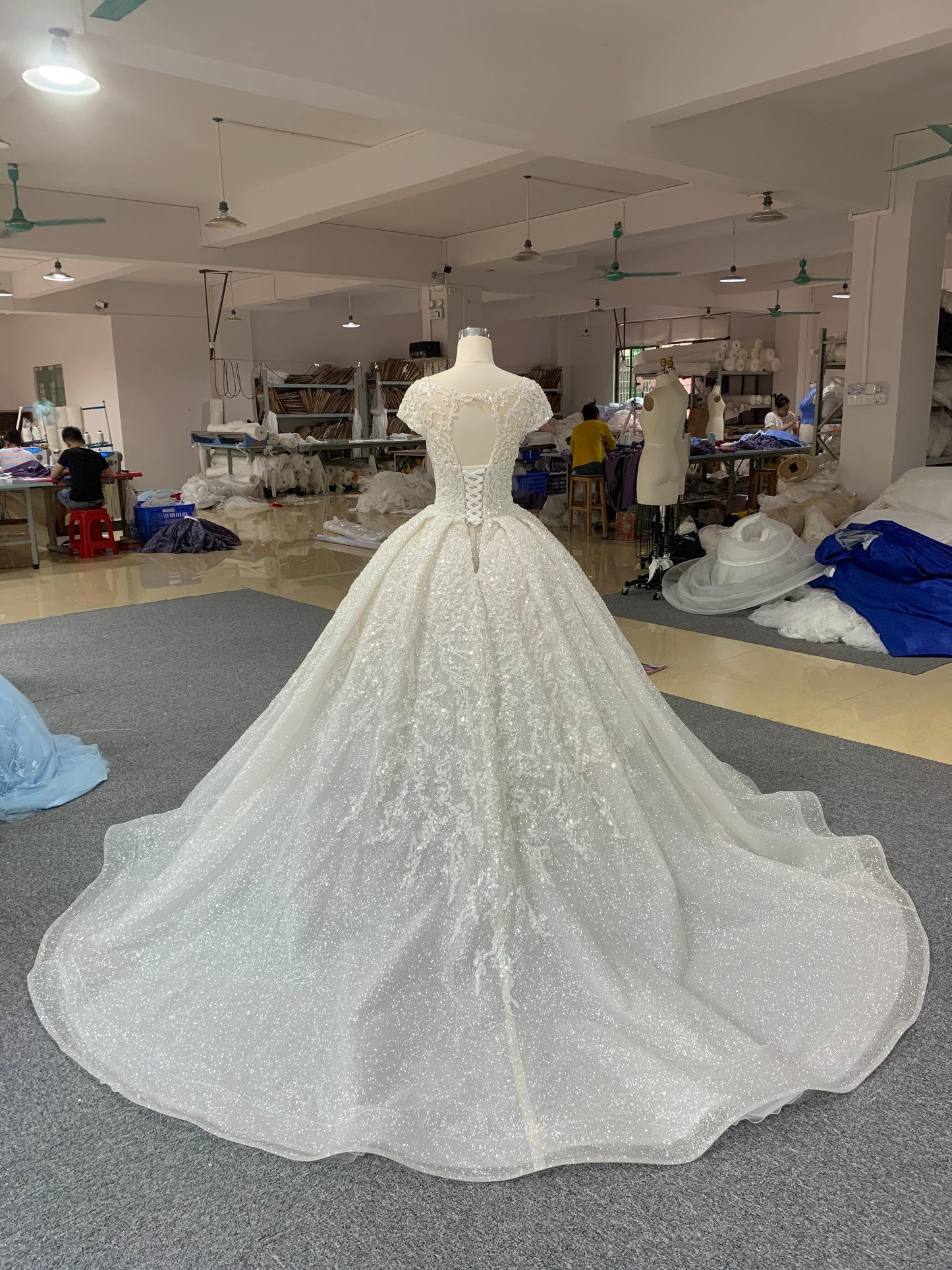 Sparkling portrait vintage bridal gown