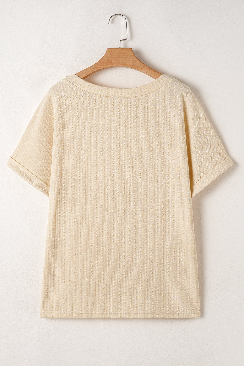 Plus Size Lace Crochet Cable Knit Cuffed Sleeve Top - Plus Size XL-4XL - View 8