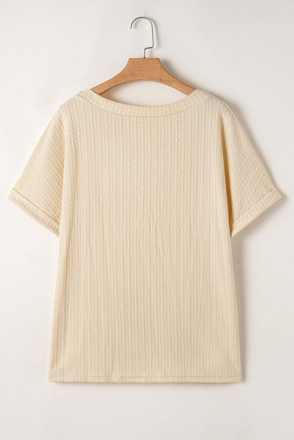 Plus Size Lace Crochet Cable Knit Top - Plus Size XL-4XL - View 8