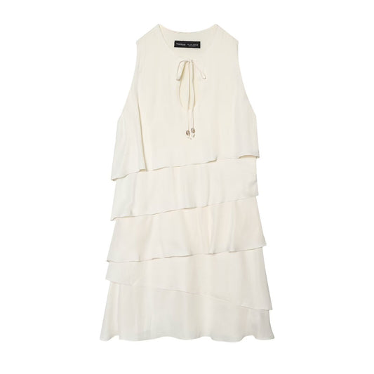 Plus Size Layered Decorative Short Dress