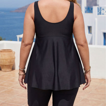 Plus Size Tankini Swimsuit with Skirt - Plus Size Clothing