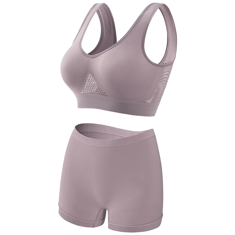 Plus Size Seamless Sports Bra Set