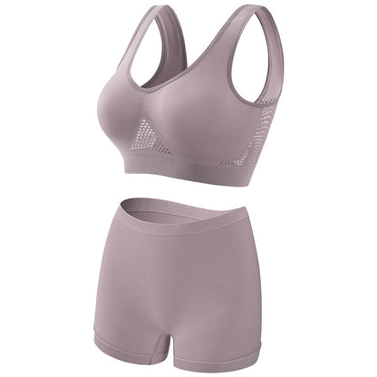Plus Size Seamless Sports Bra Set
