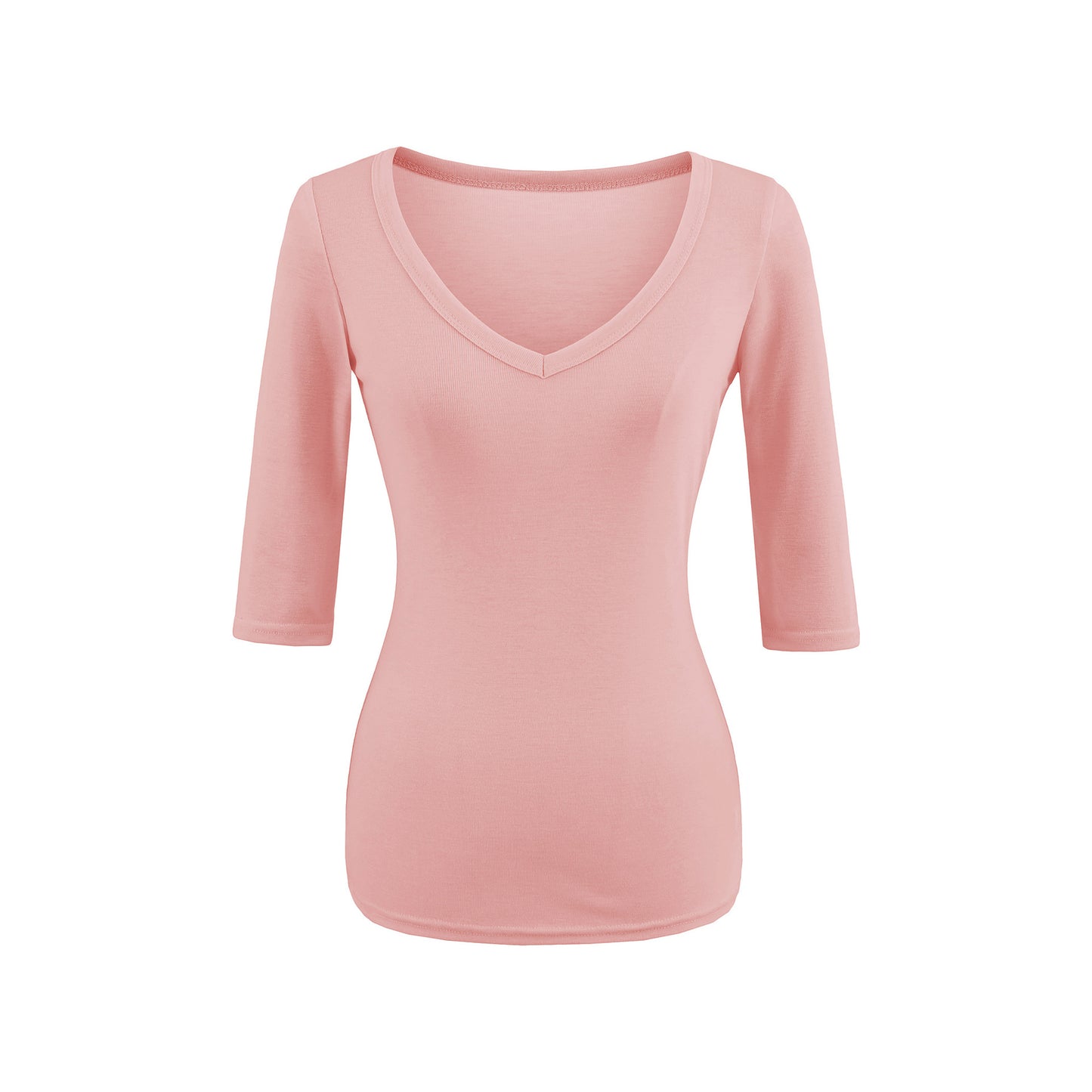 Plus Size V-Neck Short Sleeve T-Shirt
