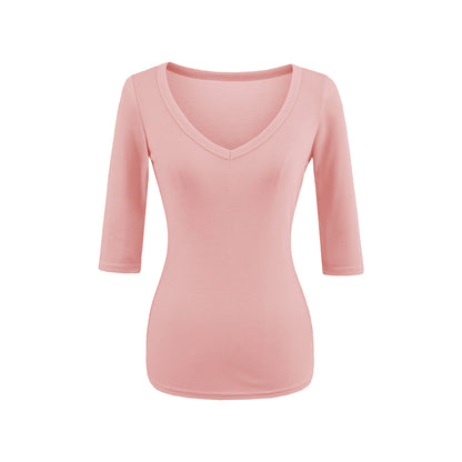 Plus Size V-Neck Short Sleeve T-Shirt