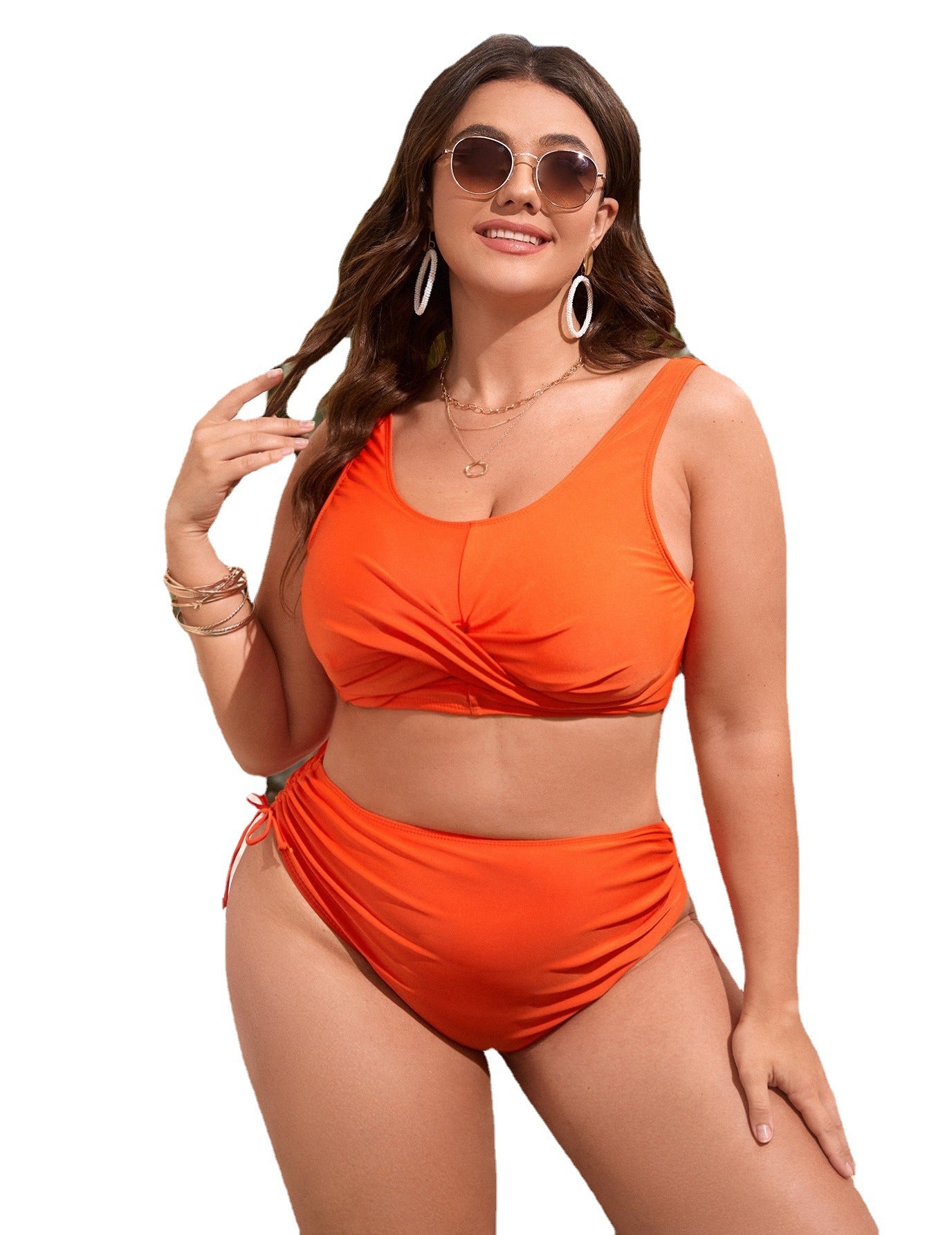 Plus Size Swimwear Set Orange