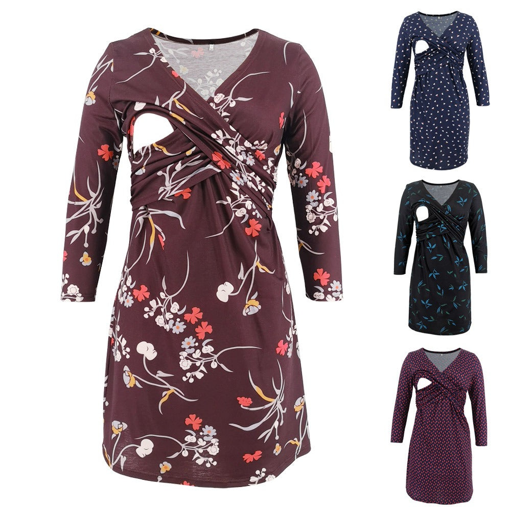 Plus Size Maternity Breastfeeding Dress
