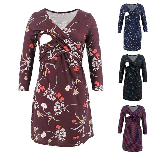 Plus Size Maternity Breastfeeding Dress