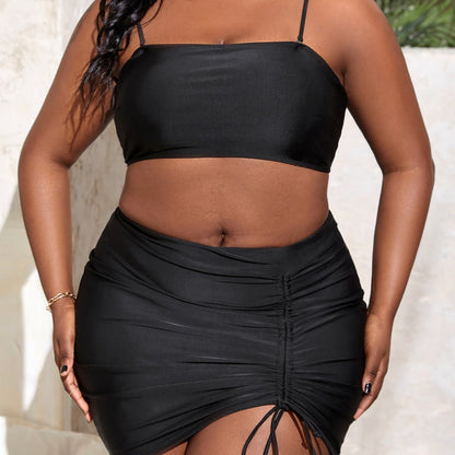 Plus Size Sexy Polka Dot Bikini Two-Piece Swimwear
