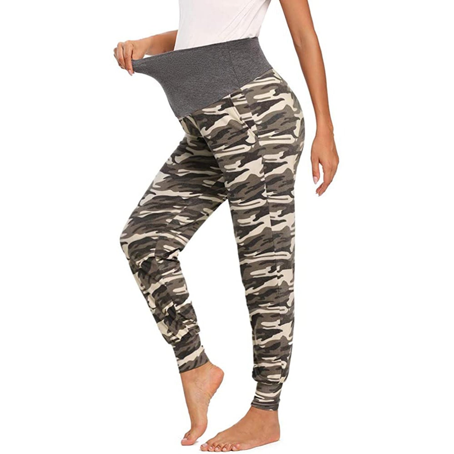 Plus Size Maternity Yoga Pants with Tummy Control