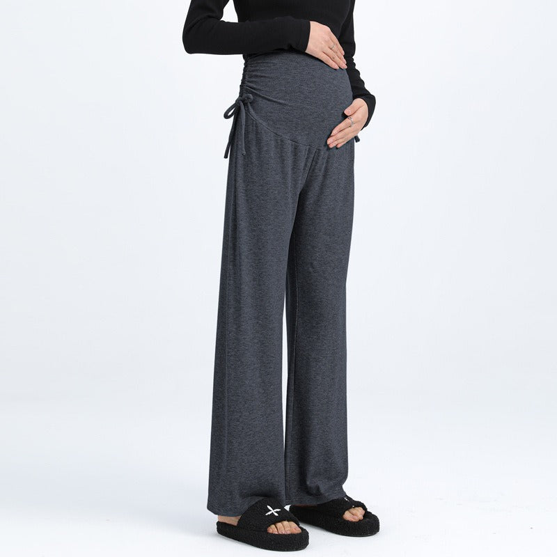 Plus Size Maternity Wide Leg Drawstring Pants