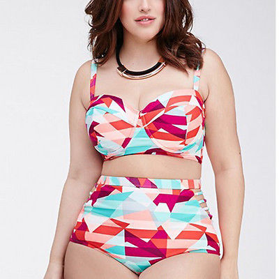 Plus Size High Waist Bikini Swimwear
