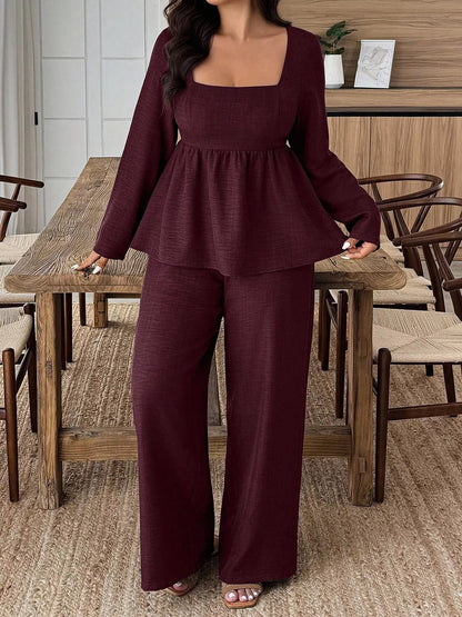 plus-size-square-neck-set