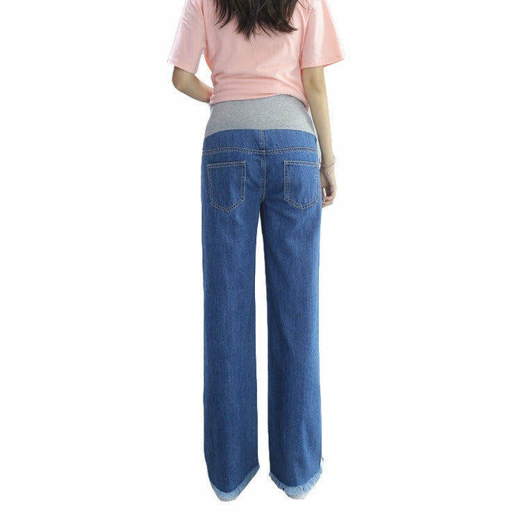 Plus Size Maternity Wide Leg Support Jeans