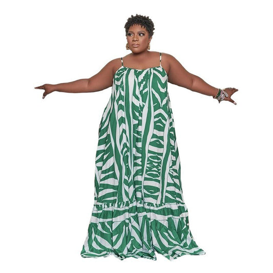 Plus Size Halter Beach Dress L-5XL