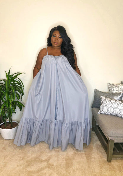 Sexy Strapless Sleeveless Long Flowy Maxi Dress for Women - Maternity Beach Dress - Plus Size Clothing