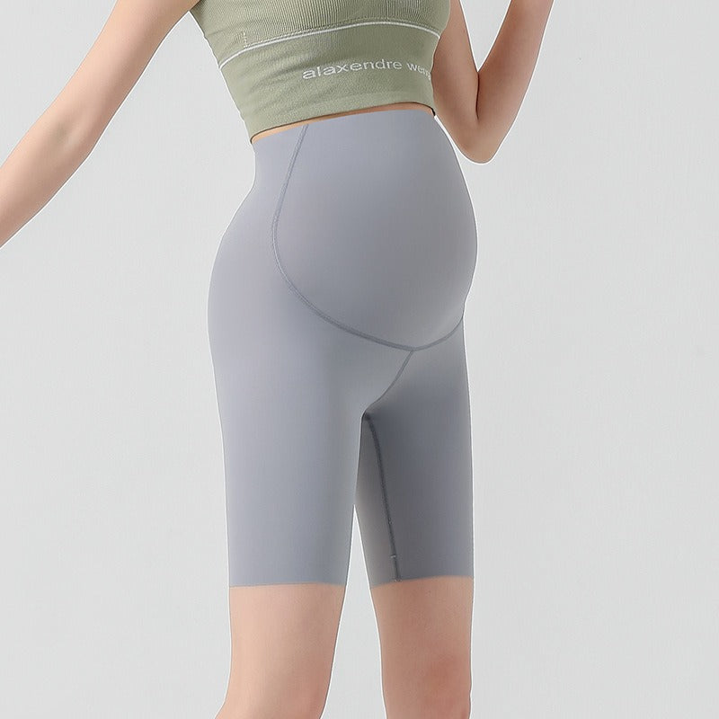 Plus Size Maternity Yoga Pants Seamless Shorts