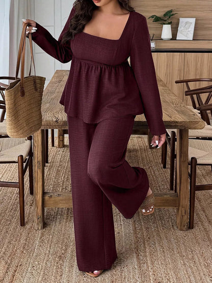 plus-size-square-neck-set