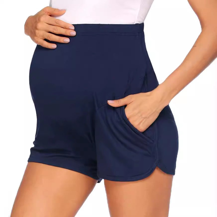 Plus Size Pregnant Women's Pants Solid Color