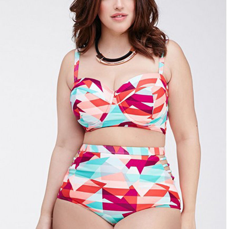 Plus Size High Waist Bikini Swimwear