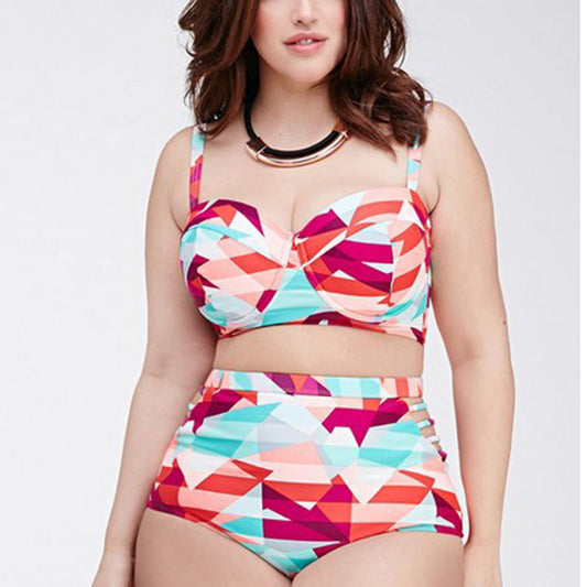 Plus Size High Waist Bikini Swimwear