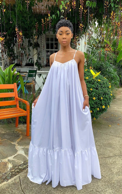 Sexy Strapless Sleeveless Long Flowy Maxi Dress for Women - Maternity Beach Dress - Plus Size Clothing