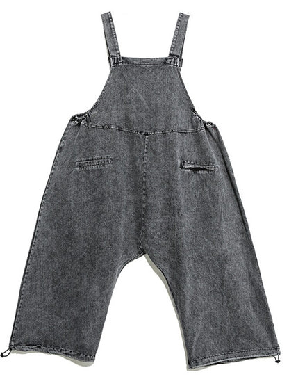 Plus Size Maternity Denim Jumpsuit - Plus Size XL-4XL - View 5
