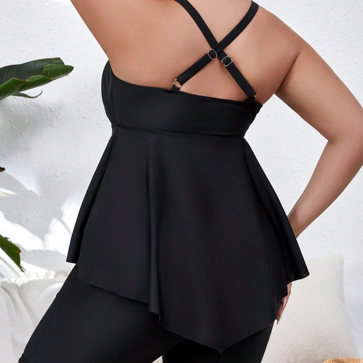 Plus Size Swimdress Polka Dot High Elasticity