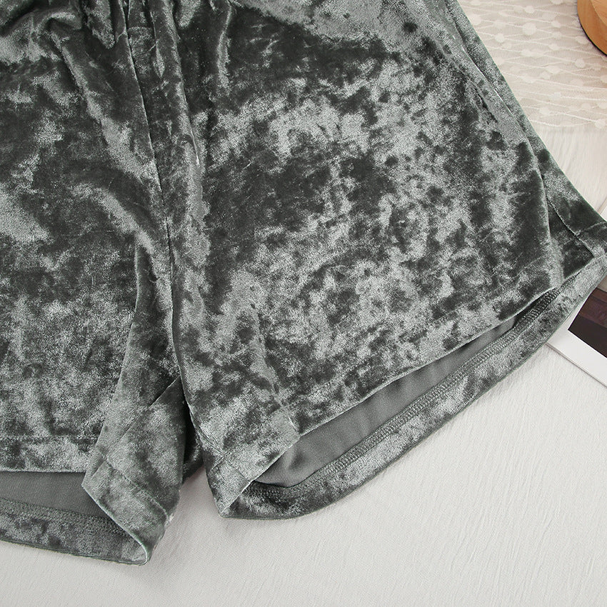 Plus Size Casual Sleepwear Set Summer Shorts