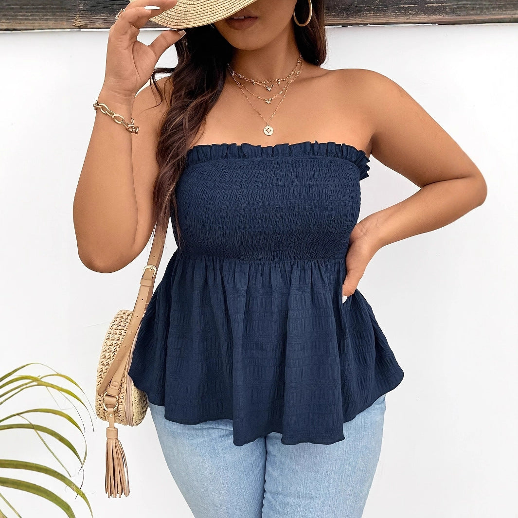 Plus Size Ruffled Off-Shoulder Top - Plus Size XL-4XL - View 3