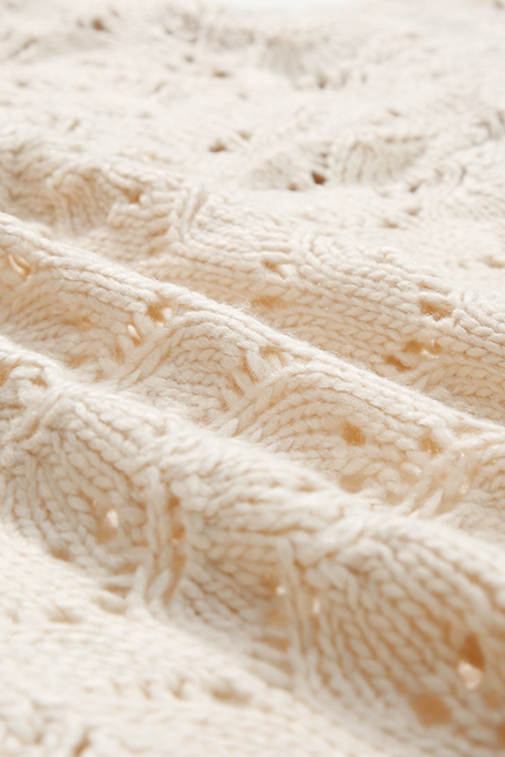 Plus Size Textured Knit Open Cardigan